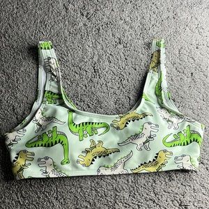 green dinosaur bathing suit with pads!